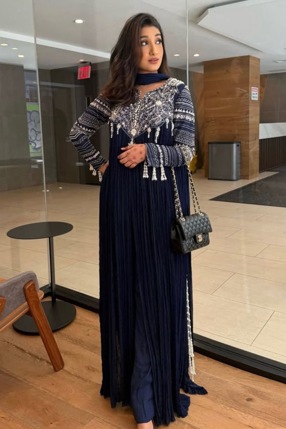 Nashra Chowdhry in Salomi Blue